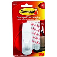 3M 17003 COMMAND ADHESIVE LARGE HOOK AND TWO STRIPS
