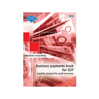 ZIONS TAXATION RECORDING BOOK BUSINESS PAYMENTS FOR GST