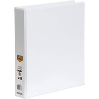MARBIG CLEAR VIEW INSERT RING BINDER 4D 38MM A4 WHITE