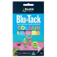 BOSTIK BLU TACK COLOUR REUSABLE 75g