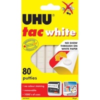 UHU U-TAC WHITE 80 PUTTIES CARDED