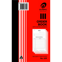OLYMPIC 639 ORDER BOOK CARBON TRIPLICATE 200x125mm 100 LEAF