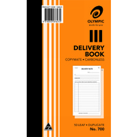 OLYMPIC 700 DELIVERY BOOK CARBONLESS DUPLICATE 200x125mm 50 LEAF