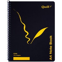 QUILL Q595 NOTE BOOK SPIRAL BOUND A4 SIDE 120 PAGES