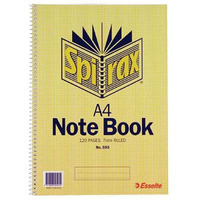SPIRAX 595 SIDE OPENING SPIRAL NOTEBOOK A4 120 PAGE