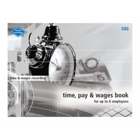 ZIONS TIME PAY AND WAGES BOOK UP TO 6 EMPLOYEES