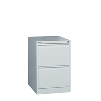 GO STEEL FILING CABINET 2 DRAWERS 460w x 620d x 705h SILVER GREY