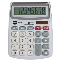 MARBIG CALCULATOR COMPACT DESKTOP 8 DIGIT SILVER