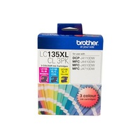 BROTHER LC-135XL COLOUR INKJET CARTIDGE VALUE PACK 3
