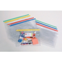 MARBIG CLEAR CASE WITH ZIP A4 335x245mm ASSORTED 
