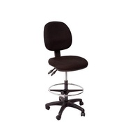 MILAN FULLY ERGONOMIC MEDIUM BACK DRAFTING CHAIR BLACK