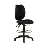 HIGH BACK CONTOUR ERGO SABATINA DRAFTING CHAIR BLACK