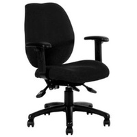 SABATINA HIGH BACK CONTOUR ERGO WITH ARM BLACK