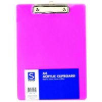 SOVEREIGN ACRYLIC A4 CLIPBOARD RED