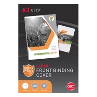 A3 CLEAR BINDING COVER HD 250um PACK 100