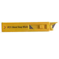 LARGE STAY SHARP BLADE REFILL 18mm YELLOW SAFETY HOLDER PACK 10