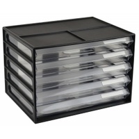 ITALPLAST I 326BLK DOCUMENT CABINET 5 DRAWER A4 BLACK