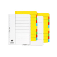 BANTEX A4 10 TAB MANILLA BRIGHT COLOURED DIVIDER