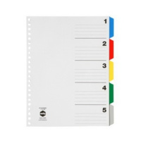 MARBIG DIVIDERS A4 5 TAB PP FOR DISPLAY BOOKS 