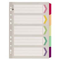 MARBIG 36011 A4 5 TABFLUOROP LASTIC DIVIDERS 