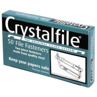 CRYSTALFILE TWINLOCK 2 PIECE PAPER FASTENERS BOX 50
