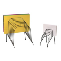 STEP FILE ORGANISER SMALL 6 GRADUATED SLOT BLACK