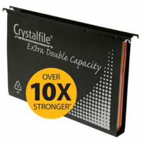 CRYSTALFILE PACK 10 FS PP DOUBLE CAPACITY SUSPENSION FILES 30mm BLACK 