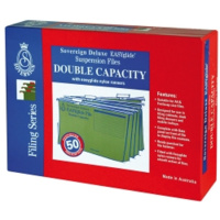 SOVEREIGN BOX 50 FS DOUBLE CAPACITY SUSPENSION FILE DELUXE+ TABS AND INSERTS 