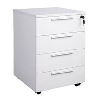 MOBILE PEDESTAL 4 DRAWER GREY