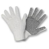COTTON GLOVES WITH DOTS FREE SIZE PACK 12