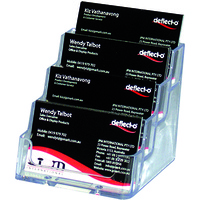 DEFLECT-O 70841 CLEAR BUSINESS CARD HOLDER 4 UP
