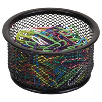 ESSELTE PAPER CLIP HOLDER METAL MESH BLACK