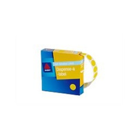 AVERY 937239 ROUND LABELS 14mm YELLOW BOX 1050