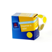 AVERY 937247 ROUND LABELS 24mm YELLOW BOX 500