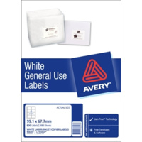 AVERY 938207 L7165GU GENERAL USE LASER INKJET COPIER LABELS 8 PER PAGE 100 SHEETS