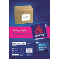 AVERY 959006 L7165 LASER LABELS PARCEL 8 PER SHEET WHITE PACK 100