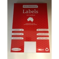 AUSSIE ECO FRIENDLY A4 LABELS 14UP PACK 100