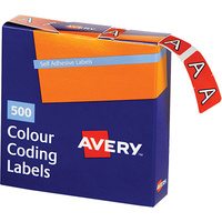 AVERY 43201 A SIDE TAB COLOUR CODING LABELS PINK PACK 500