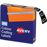 AVERY 43207 G SIDE TAB COLOUR CODING LABELS DARK GREEN PACK 500