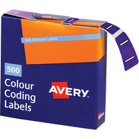 AVERY 43209 I SIDE TAB COLOUR CODING LABELS PURPLE PACK 500