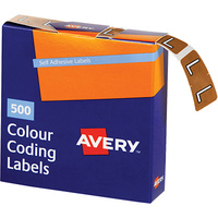 AVERY 43212 L SIDE TAB COLOUR CODING LABELS MUSTARD PACK 500