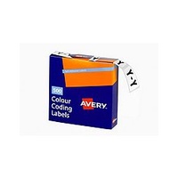 AVERY 43225 Y SIDE TAB COLOUR CODING LABELS WHITE PACK 500