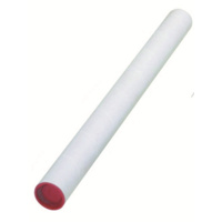 WHITE MAILING TUBE 745x60mm DIA WITH CAPS PACK 4