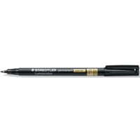 STAEDTLER 319 LUMOCOLOR PERMANENT MARKER FINE SPECIAL BLACK BOX 10