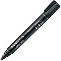STAEDTLER 352 LUMOCOLOR PERMANENT MARKER BULLET 2.0MM BLACK BOX 10