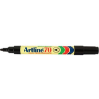 ARTLINE 70 PERMANENT MARKER FINE BULLET 1.5mm BLACK EACH