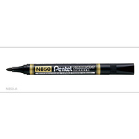 PENTEL N850 PERMANENT MARKER BULLET BLACK BOX 12