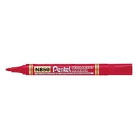 PENTEL N850 PERMANENT MARKER BULLET RED BOX 12
