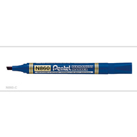 PENTEL N860 PERMANENT MARKER CHISEL BLUE BOX 12