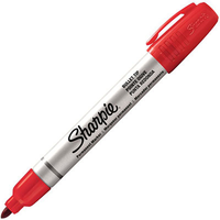 SHARPIE METAL PRO PERMANENT MARKER BULLET RED BOX 12